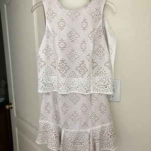 White embroidered BCBG max aria dress
